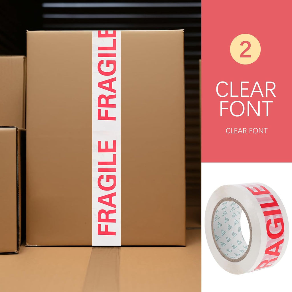 Fragile Warning Tape, Polyethylene Film Shipping Seal for Boxes Envelopes