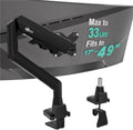 Heavy Duty Single Monitor Arm for 17-49 Inch Flat Curved Ultrawide Screens, up to 33 Lbs, Adjustable Single Monitor