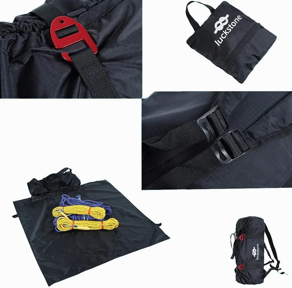 Rock Climbing Rope Bag Large Capacity Foldable Waterproof Oxford Rock Climbing Backpack with Ground Sheet