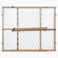 Diamond Mesh Wooden Baby Gate: Pressure Mounted Baby Gate for Doorways - Adjustable 26.5 to 42 Inches Wide - 23