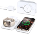 Magnetic Wireless Charger for iPhone: 3 in 1 Travel Charging Station for Apple Devices for iPhone 17 Air 16 15 14 13