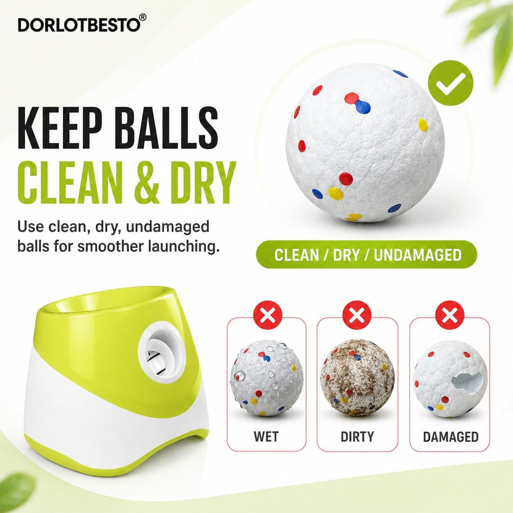 Automatic Ball Launcher for Medium Dogs, 2.28-Inch ETPU Balls