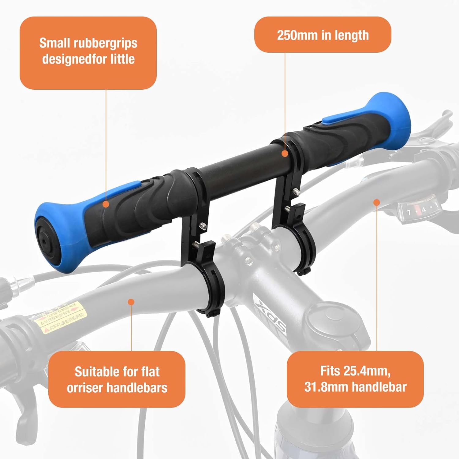 Kids Bike Seat Child Bike Seat Front Mount Toddler Bike Seat for 2-5 Years Child Bicycle Seats with Foot Pedals