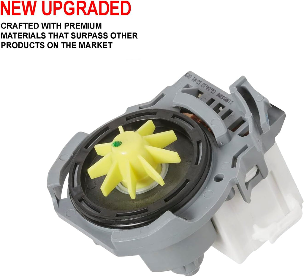 Upgraded Dishwasher Drain Pump Compatible with Whirlpool WDP350PAAW3 WDP350PAAW4 WDT790SAYW1 WDT720PADM0 WDT770PAYM2 WDT910SAYH0 WDF760SADB2 WDT710PAYB2 WDT710PAYE2 WDT710PAYE3 WDT710PAYE4