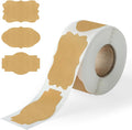 Kraft Brown Mason Jar & Bottle Label Stickers, 2"x1.2", 300PCS