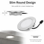 GLEAVI 12V 68mm Range Hood Light: Round LED Replacement Bulb Assembly