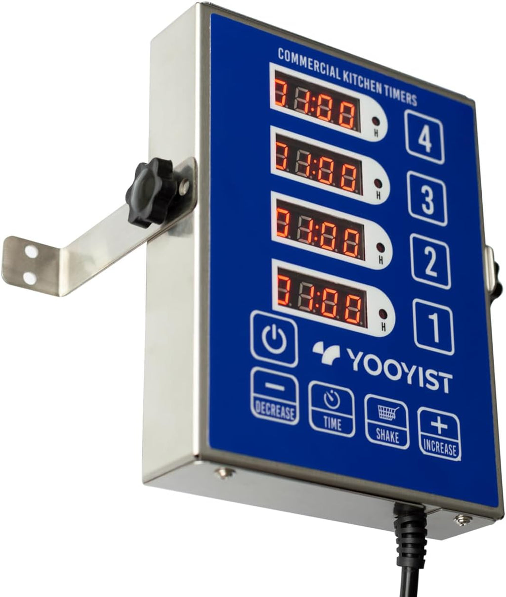 Commercial Kitchen Timer 4 Channel Digital Loud Alarm Cook Timer