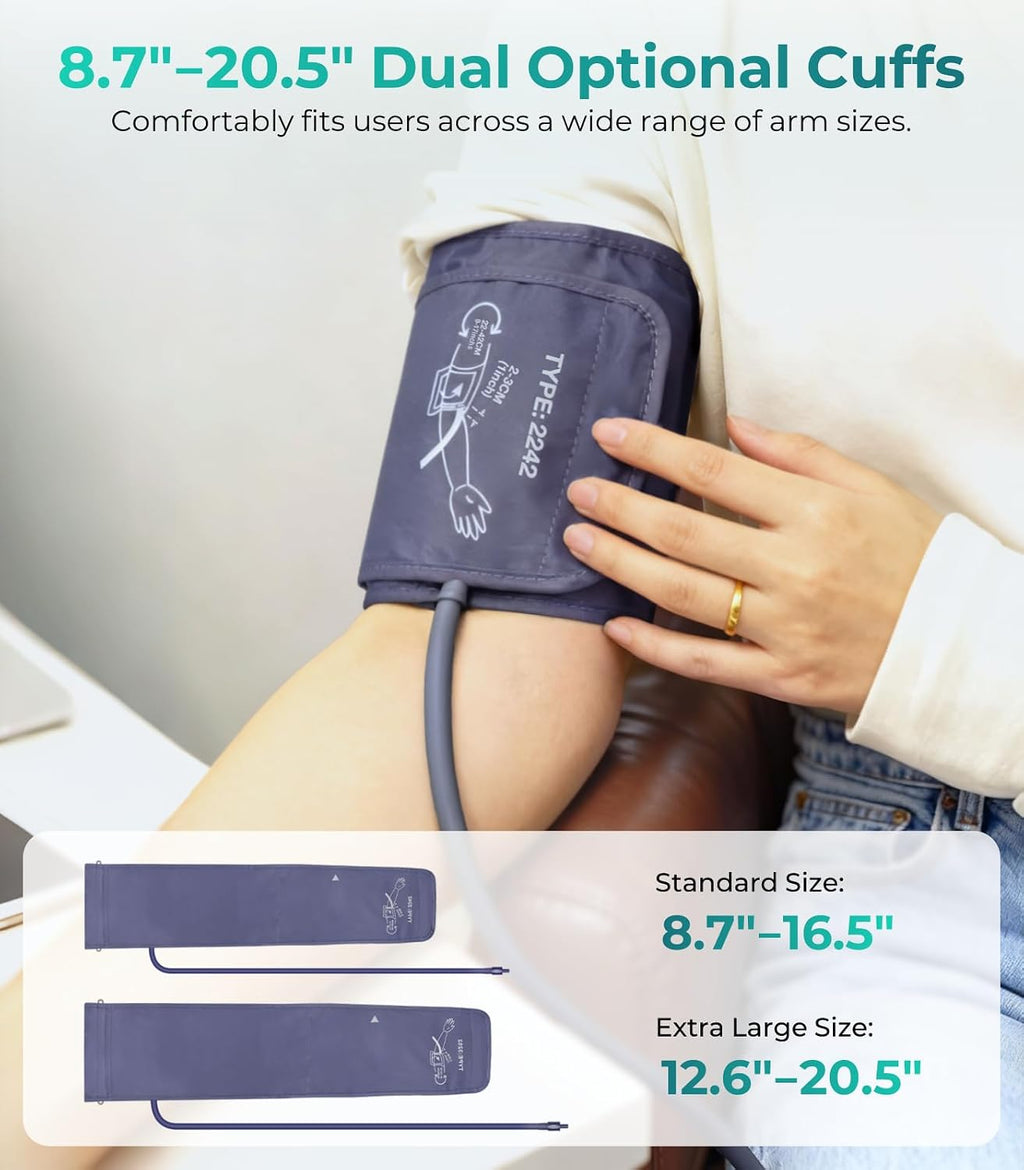 Automatic Upper Arm Blood Pressure Monitor, 3*199 Sets Memory, White