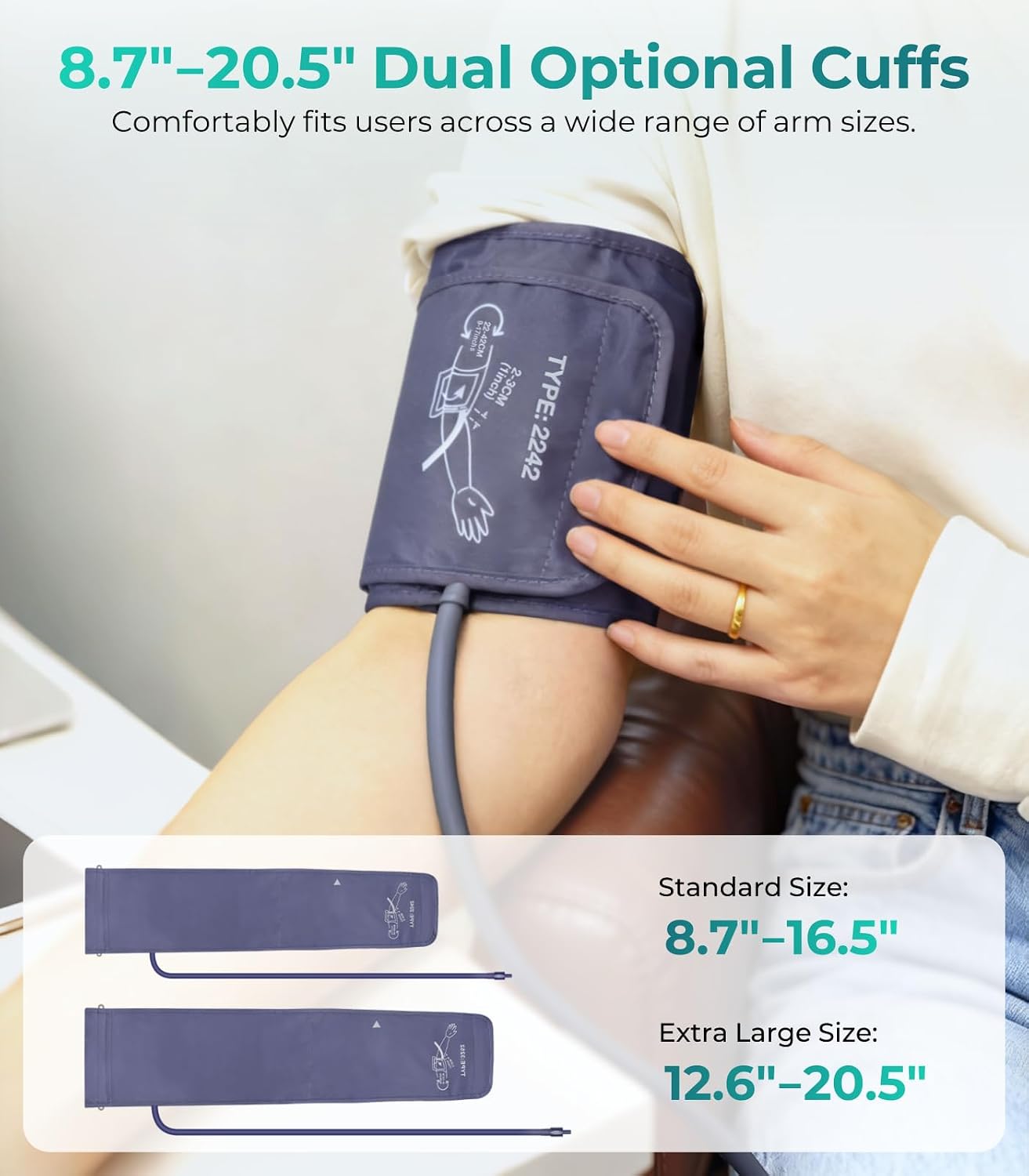 Automatic Upper Arm Blood Pressure Monitor, 3*199 Sets Memory, White