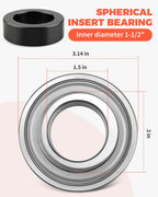 1-1/2" Bore SA208-24 Spherical Insert Bearing with Locking Collar