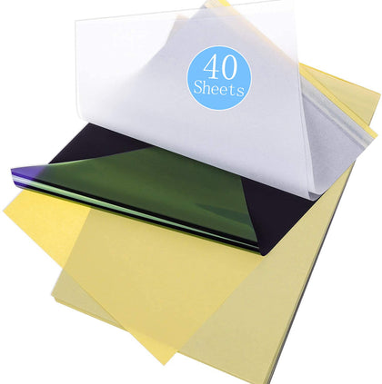 Tattoo Transfer Paper, 40 Sheets Thermal Stencil Paper, 8.5" x 11" A4 Size