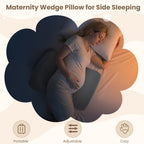 30° Adjustable Pregnancy Pillow for Side Sleeping