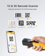 2D Wireless Barcode Scanner with 1.4 inch TFT, 2600mAh, Nano 260D