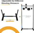3-in-1 Adjustable Shooting Target Stand – 68'' Height, Base Width Adjustable 17'' to 32'', with Rotating Target