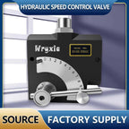 Wryxia Hydraulic Variable Flow Control Valve, Adjustable Flow Control Valve, 3000 PSI, 0-30 GPM, Cast Iron, Side-Ported (G 3/4)