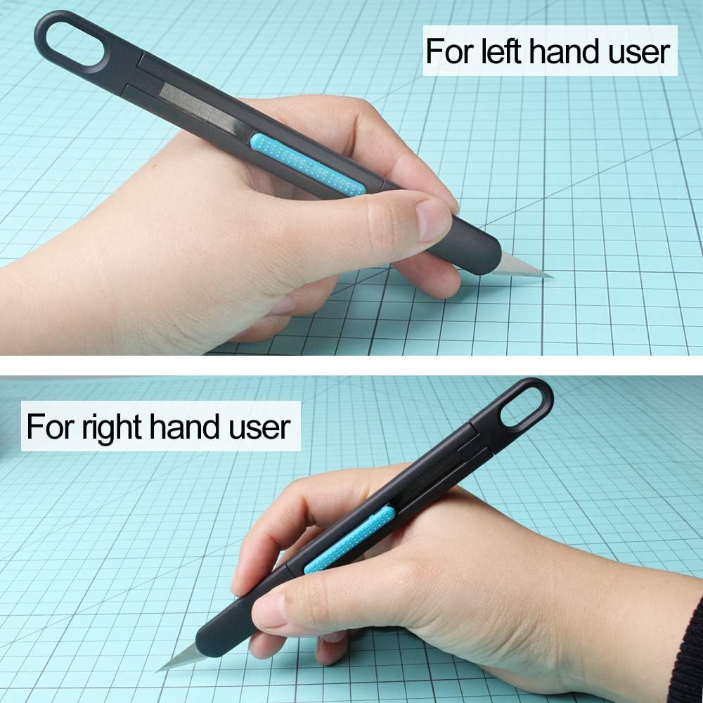 Precision Craft & Hobby Knife, Premium Safety Cutter for Trimming, Vinyl Weeding and Art, Innovative Flat Design for