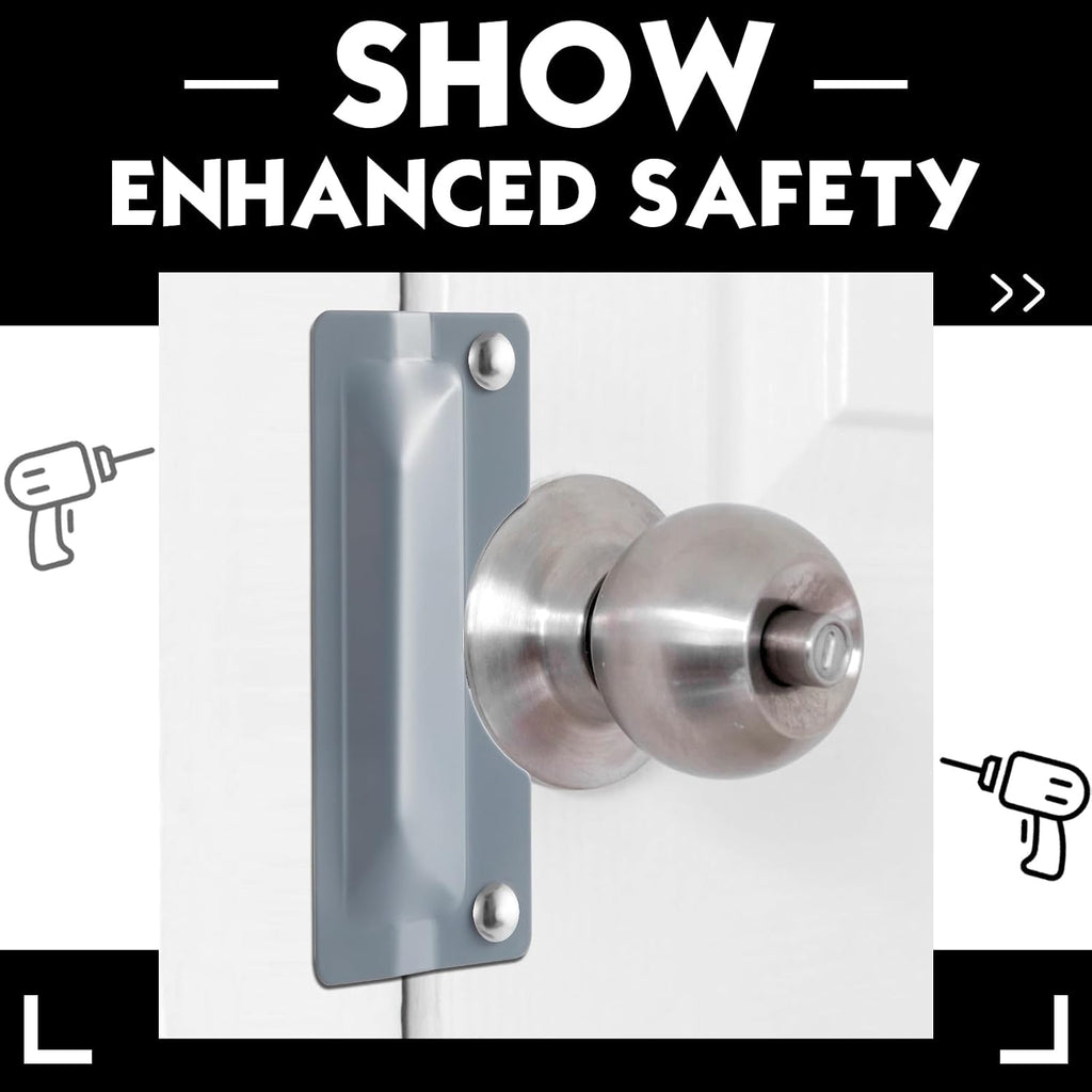 2 Pcs 3 x 7'' Door Latch Guard Plate Cover Electroplated Sand Carbon Steel Latch Guard Security Plate Gray Door