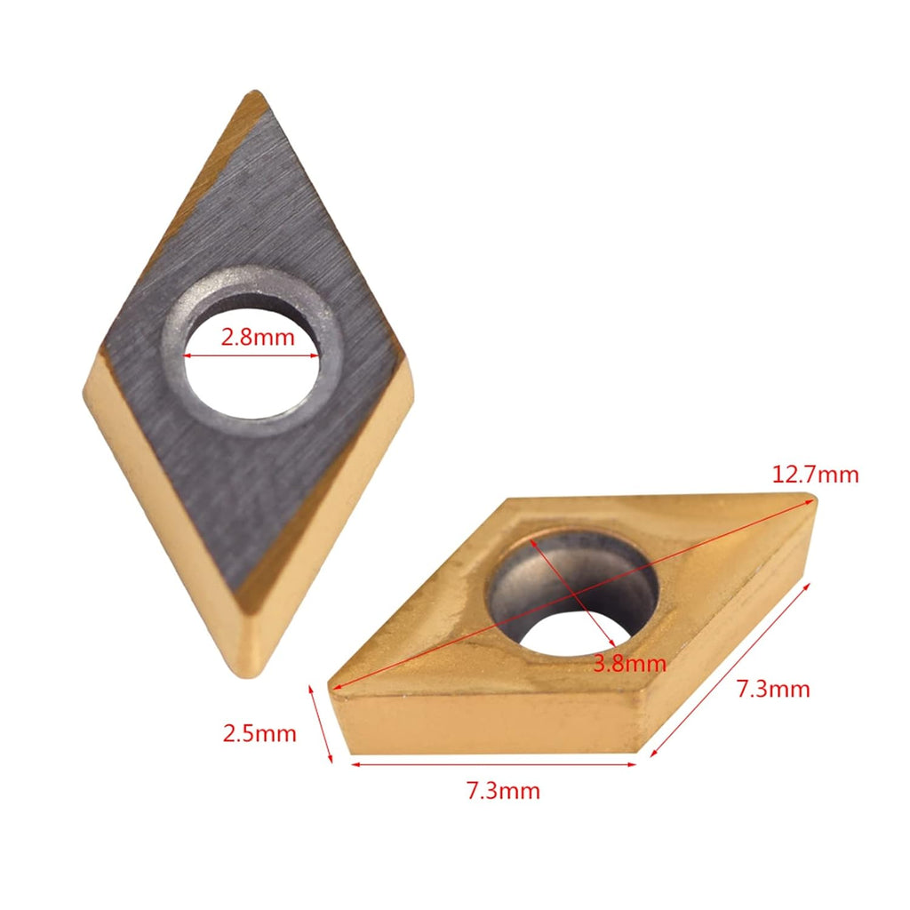 DCMT070204-HM YBC251 Carbide Inserts Indexable Inserts Golden Carbide Lathe Turning Inserts for Processing Steel Stainless Steel