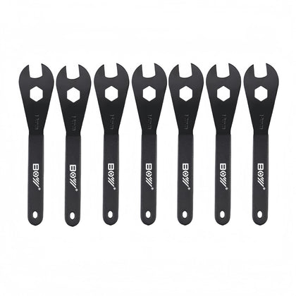 Bike Cone Wrench Set, Bicycle Wheel Hub Axle Nut Installer & Remover Cycling Spanner Tool Kit 7 PCS (13-19mm)