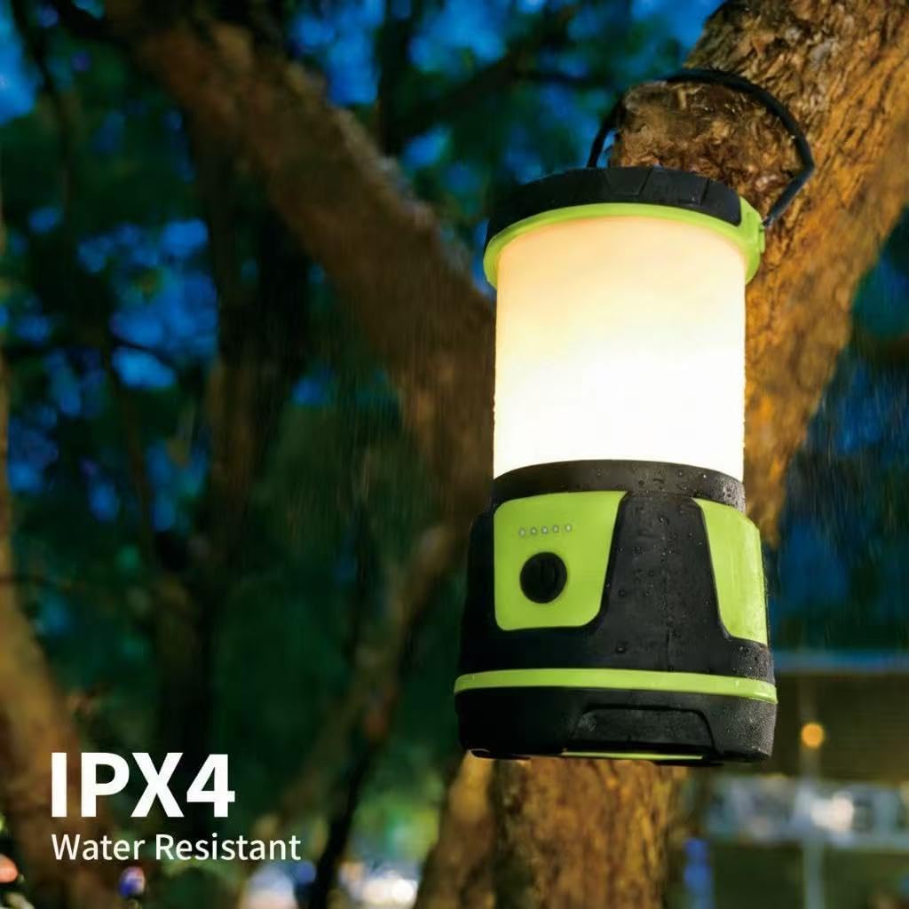 Rechargeable LED Lantern - 3000 Lumens, 5 Light Modes, IP54 Waterproof, 7500mAh Battery, Portable Flashlight for