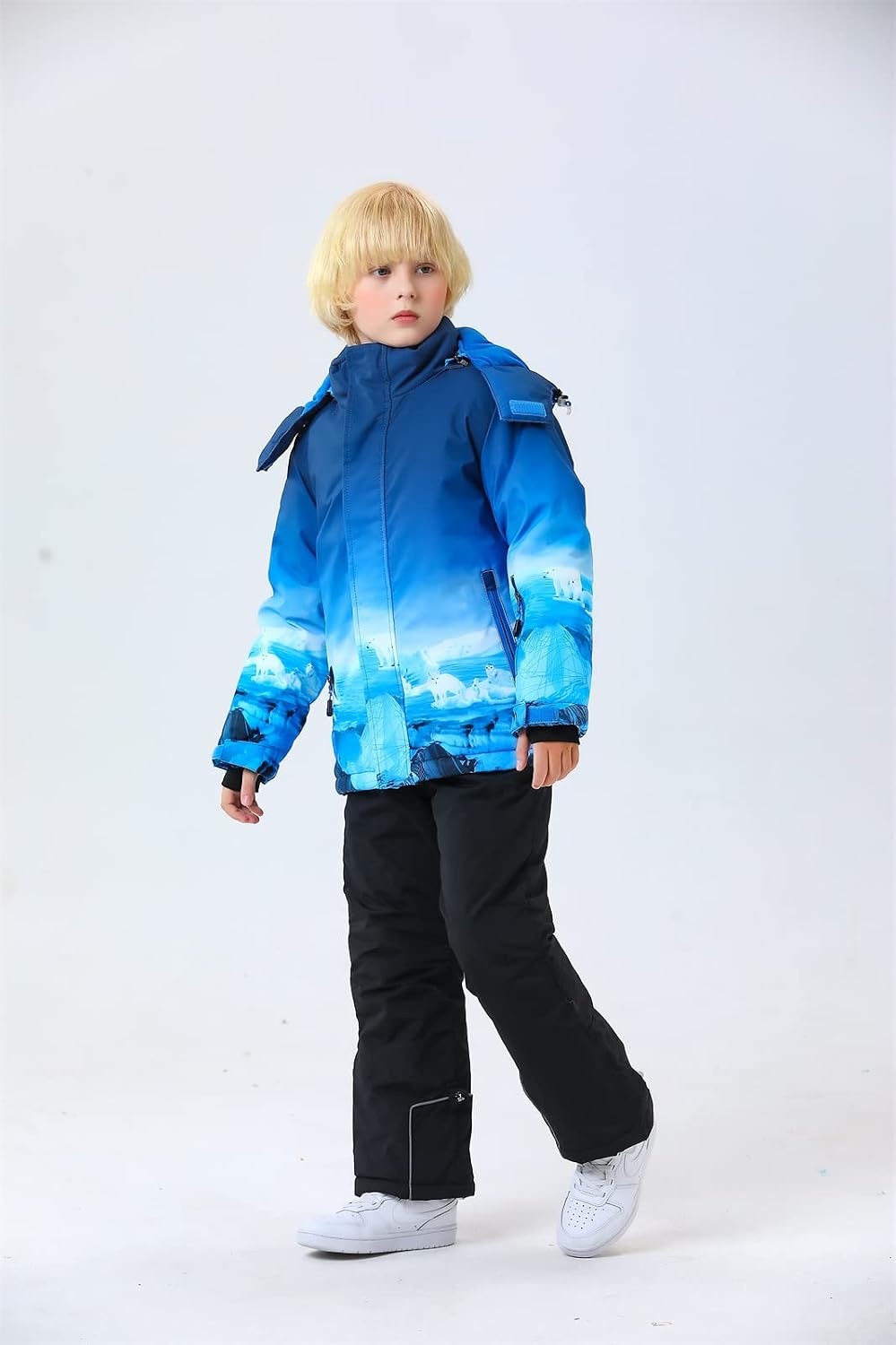 Kid's Snow Bib Pants Winter Waterproof Windproof Ski Pants Insulated Snowboard Overalls for Boys Girls