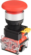 APIELE 22mm Momentary Mushroom Head Push Button Switch 1NO1NC 7/8'' Mouting Size (Red)