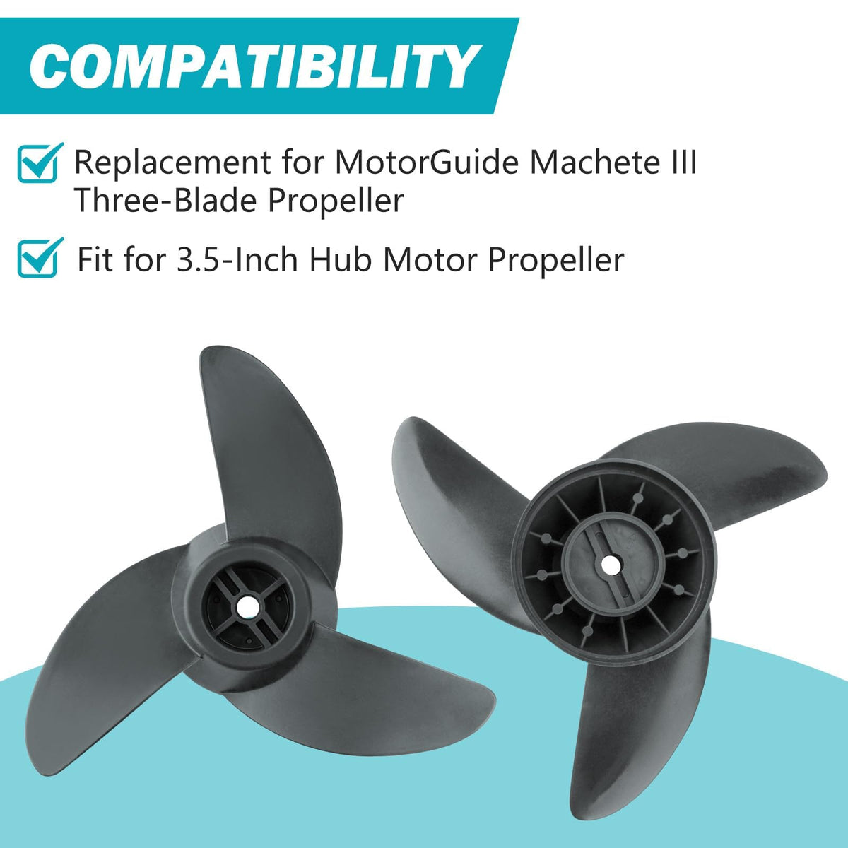 Trolling Motor Propeller 3 Blade for Motorguide Machete III Propeller
