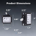 20 Amp Single Pole Toggle Magnetic Circuit Breaker, AC 250V