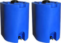 55 Gal Stackable Design Utility Water Tank with Large Cap (2 Pack) | Emergency Water Storage Tank with Large Cap and