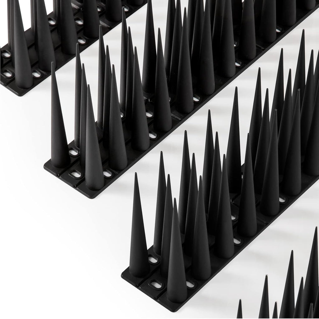 Bird Spikes Pigeon Outdoor Spikes for Cat Keep Birds Raccoon Woodpecker Away Covers 4 Feet(1.2m), Black
