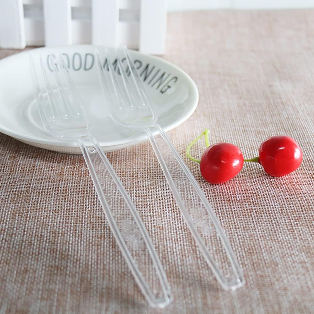 100 Count Exact Heavy Weight Plastic Forks and Spoons