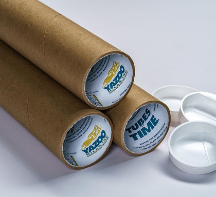 2" x .080 x 18 Kraft Mailing Tubes with Plugs (Pack of 32)