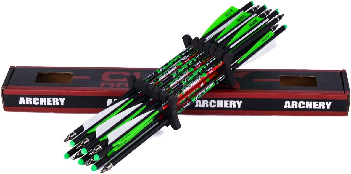 Crossbow Bolts 20 22 Inch Carbon Archery Arrows 12 Pack and 6 Pack Hunting Broadheads kit