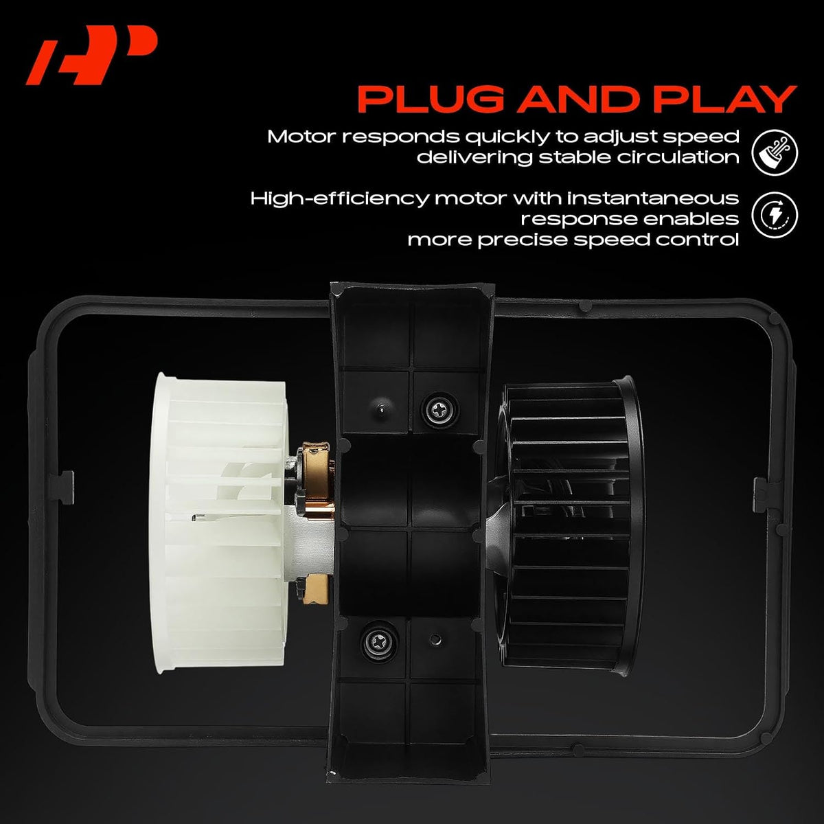 A-Premium Front HVAC Heater Blower Motor Assembly with Fan Cage