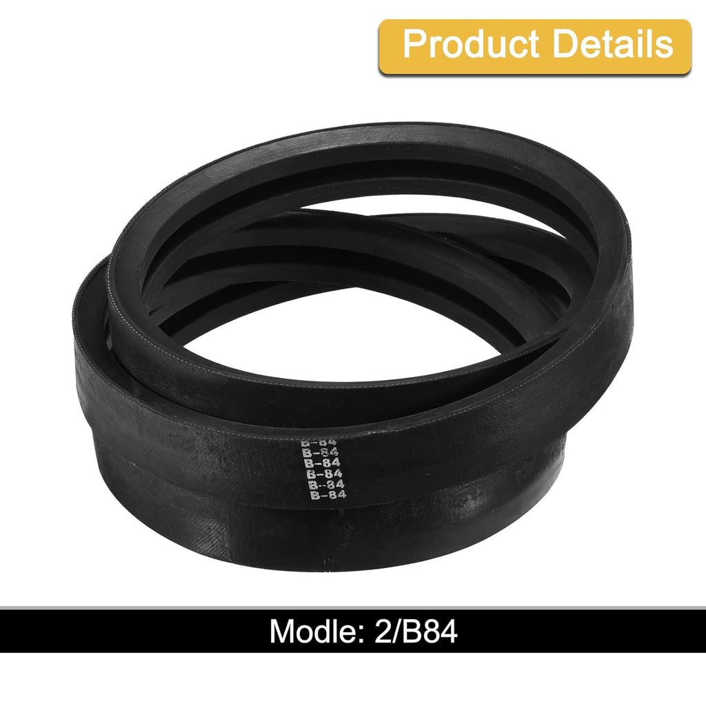 uxcell 2/B84 Classic Wrapped 2 Banded 87" Outer Circ B Profile V-Belt