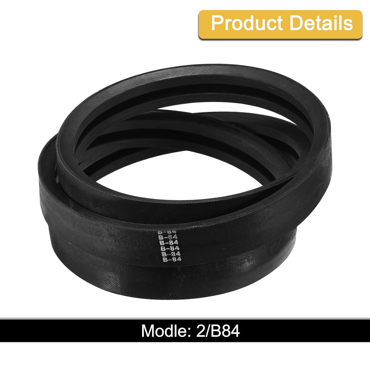 uxcell 2/B84 Classic Wrapped 2 Banded 87" Outer Circ B Profile V-Belt