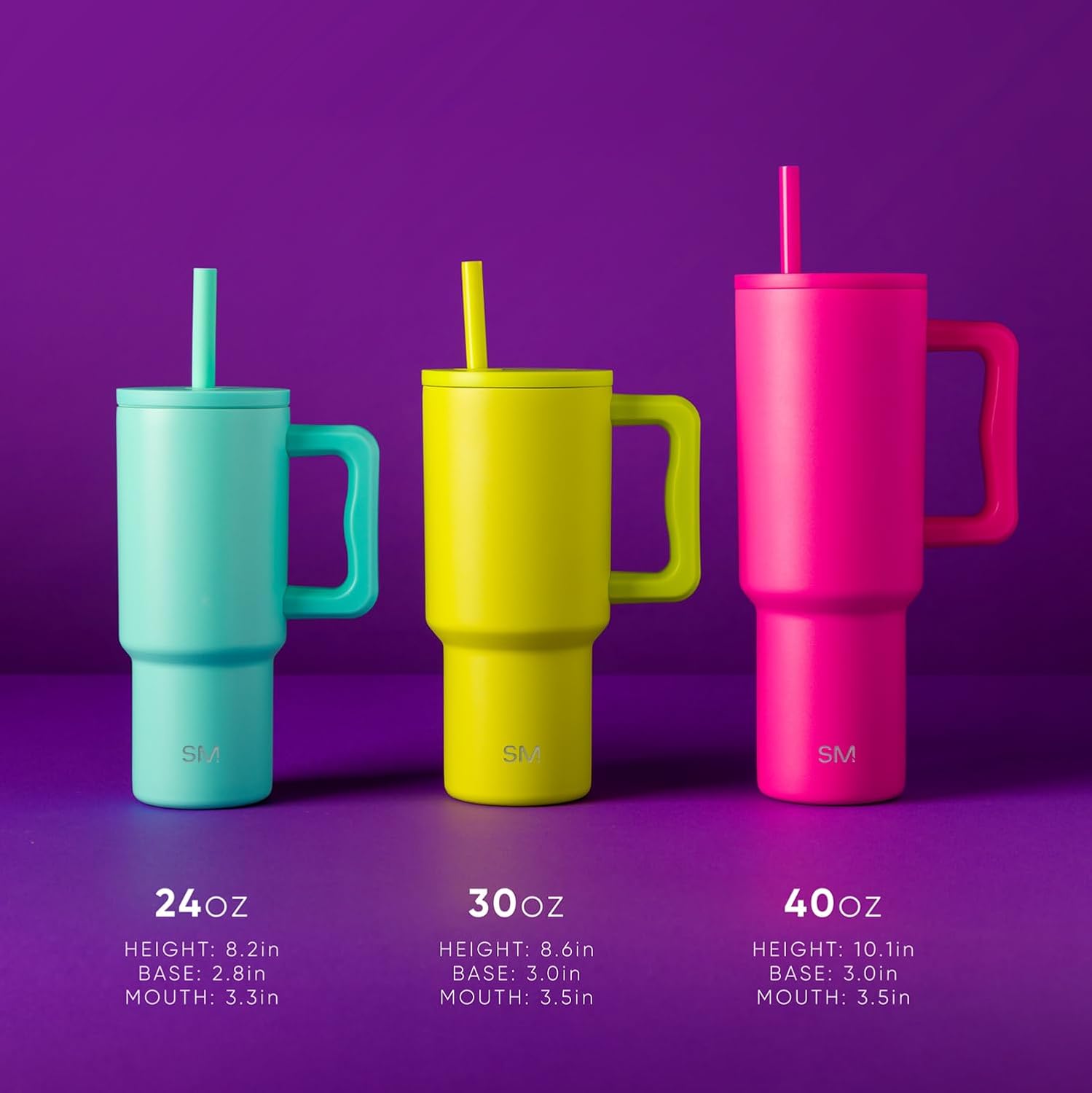 Kids Tumbler with Straw & Handle | 24oz | Multi-Color | Trek Kids Water Bottle, Toddler Cup | Insulated Stainless
