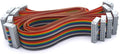 Antrader 1Ft 20Pin IDC Female-Female Connector Flat Rainbow Ribbon Cable