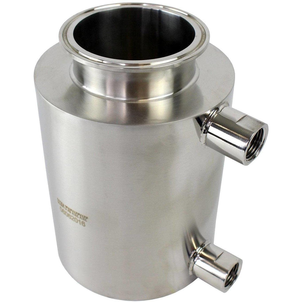BVV Fully Jacketed Containers size 6" Tri-Clamp x 8" Deep