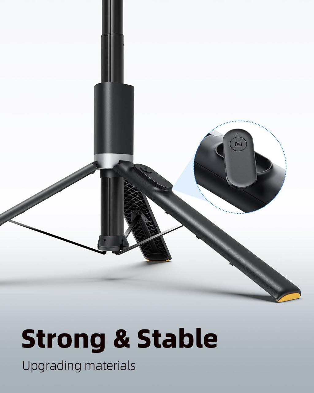 63" Cell Phone Selfie Stick Tripod, Portable Tripod for iPhone with Wireless Remote, Extendable Smartphone Stand