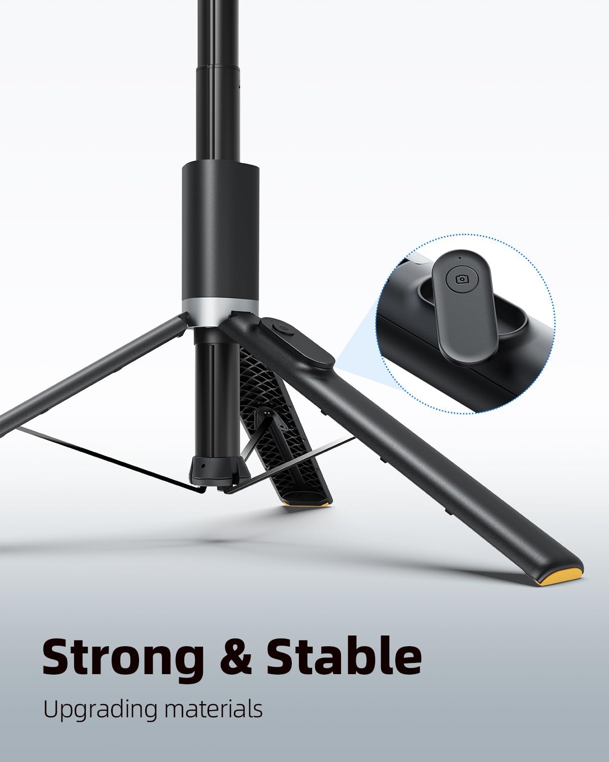 63" Cell Phone Selfie Stick Tripod, Portable Tripod for iPhone with Wireless Remote, Extendable Smartphone Stand