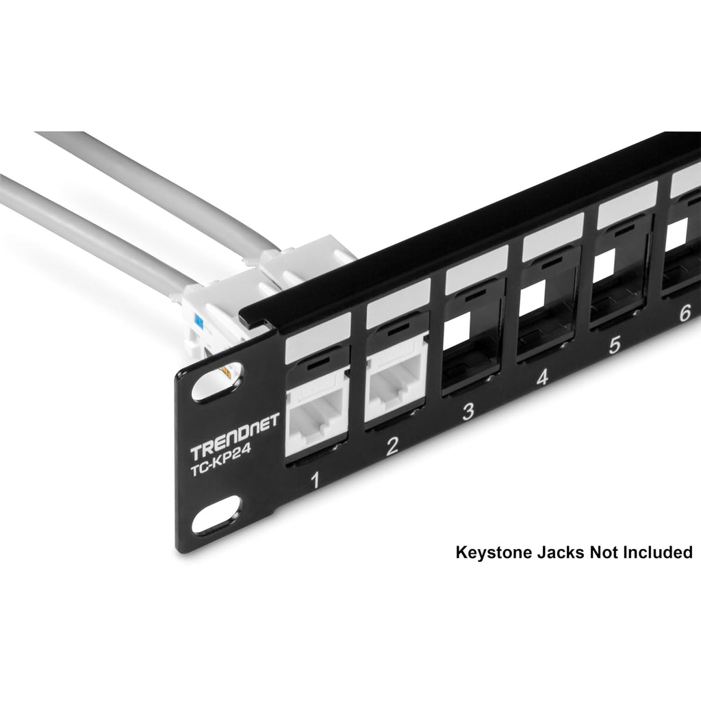 TRENDnet 24-Port Blank Keystone 1U Patch Panels, TC-KP24/2