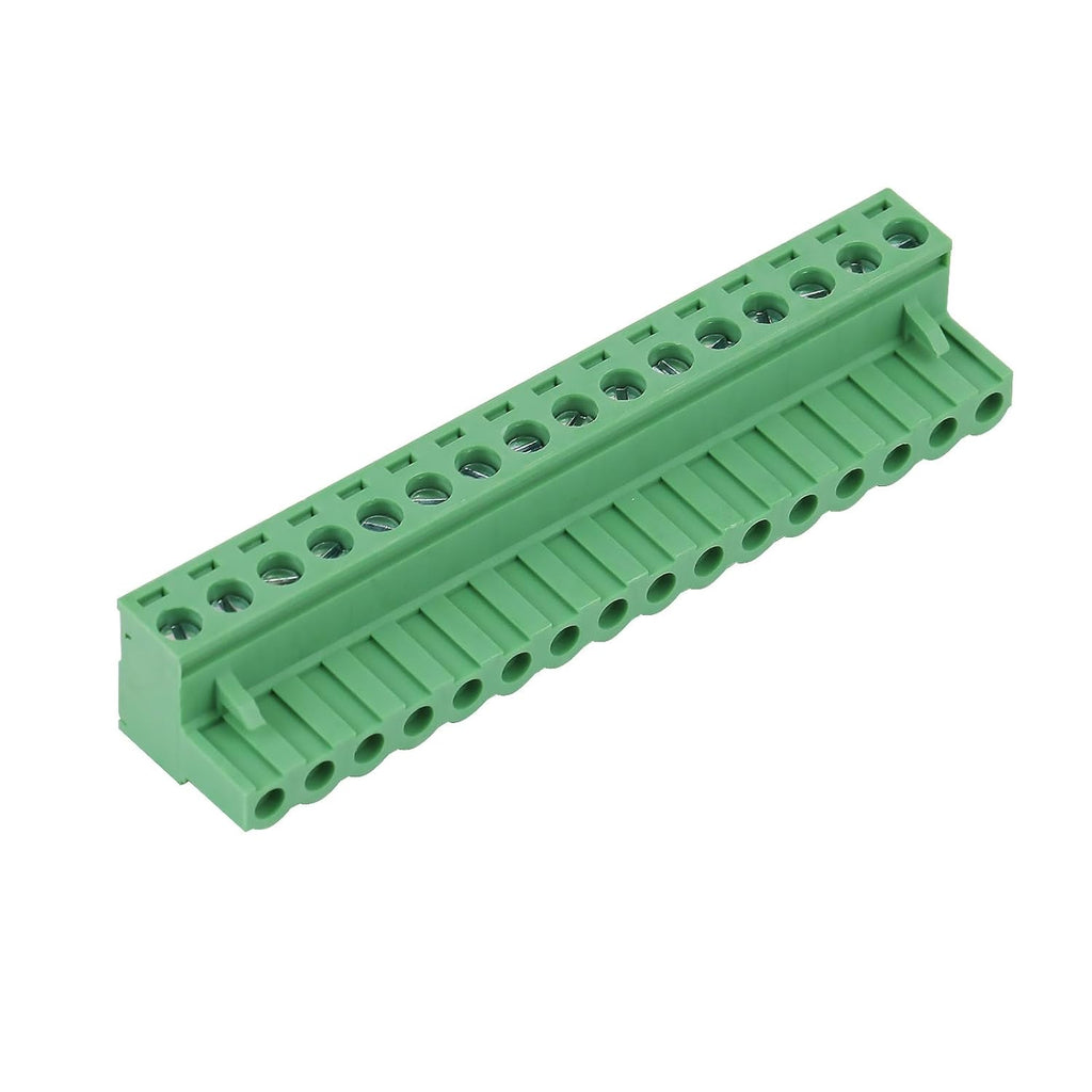 5Pcs 16 Pin 5.08mm PCB Screw Terminal Block, Pluggable Connector