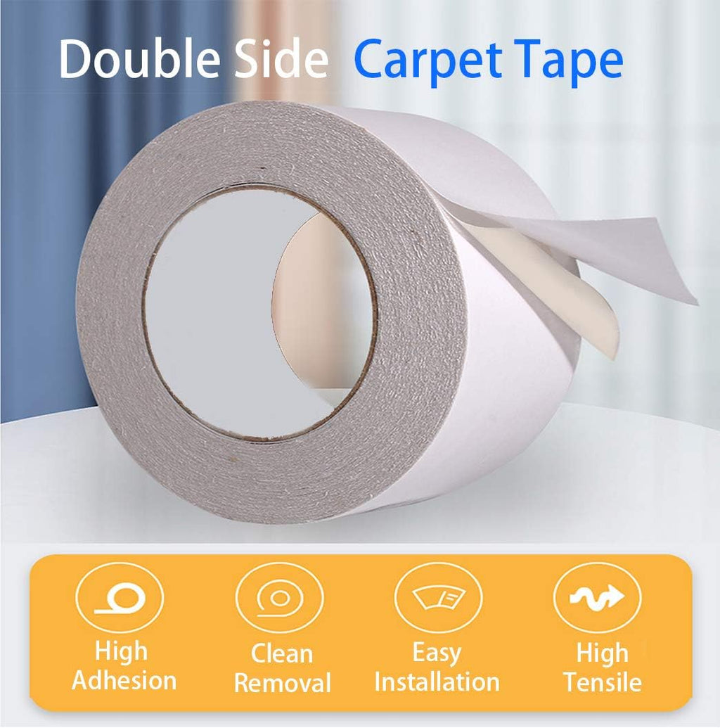 APT Double Sided Carpet Tape, Residue-Free, for Area Rugs, Rug Grippers for Hardwood Floors, Wood Safe Two Faced Rug