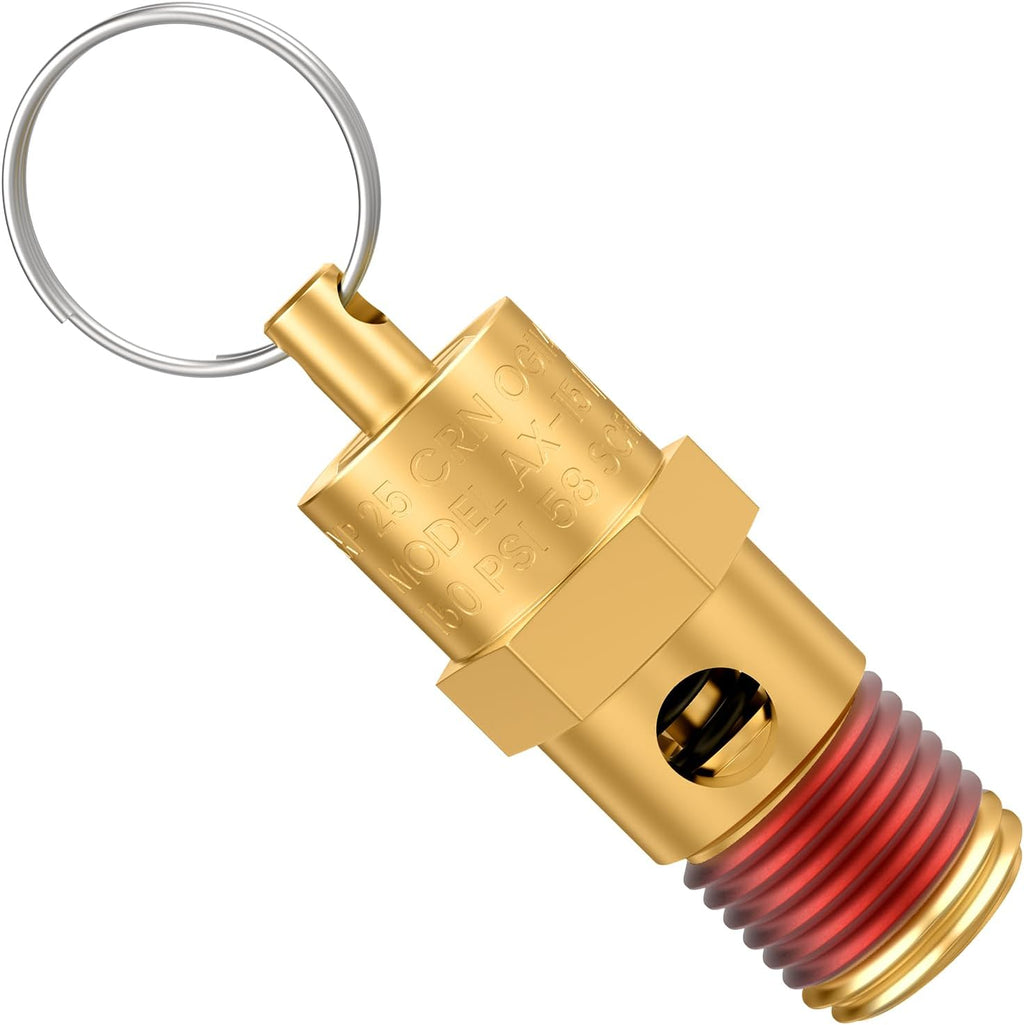 1/4" Male NPT Brass Safety Valve, 1 Pack
