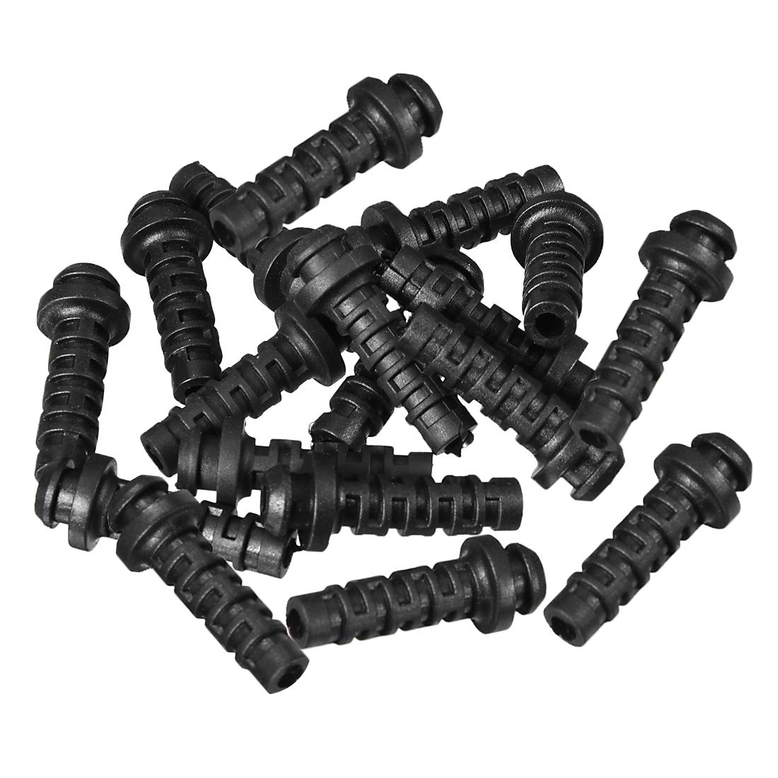 uxcell 20pcs 3mm Inner Dia PVC Strain Relief Cord Boot Protector Power Tool Hose Black