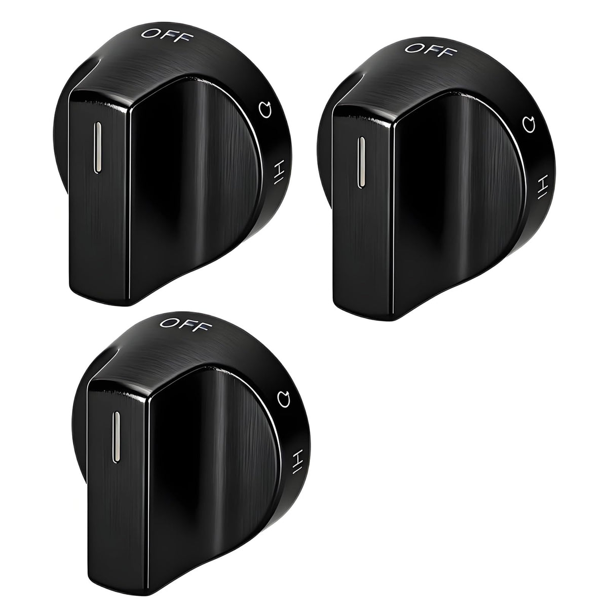 Installation Metal Stove Knob for WFG550S0LB4, 3pcs