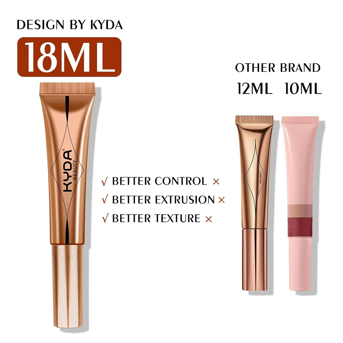 Liquid Highlighter Wand, Buildable Glow Face Illuminator, Shimmer Highlighter Bronzer Makeup Stick, Smooth Blendable