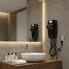 Wall-Mount Hair Dryer - Plug-in with Night Light - Black - JWM8CB