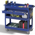 3 Tray Rolling Tool Cart with Drawers, 400 LBS Capacity Mechanic Tool Cart on Wheels, Heavy Duty Utility Cart with